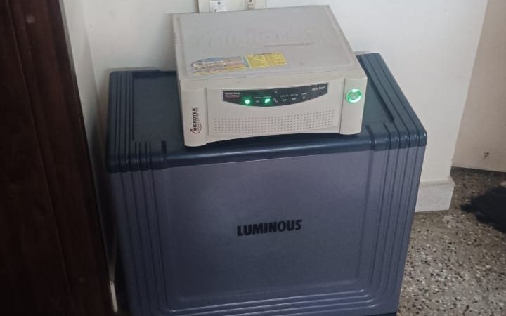 Microtek inverter on a Luminous battery